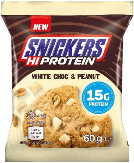 Snickers Hi Protein Cookie – White Choc & Peanut (60g)