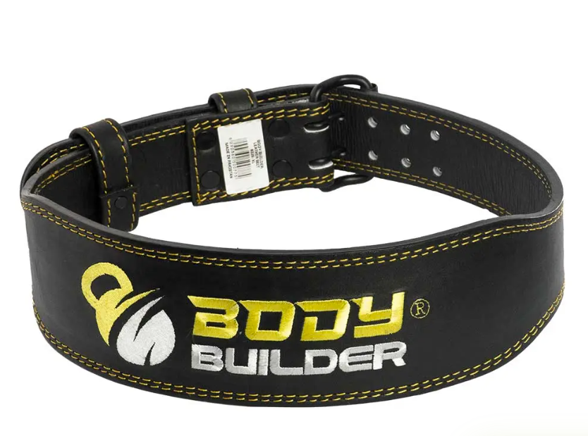 HMR USA FITNESS 1993-01 LEATHER BELT BLK/YELLOW (XS)