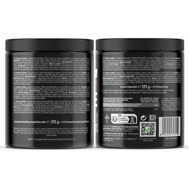 Weider Premium Creatine 100% Creapure® (375g)
