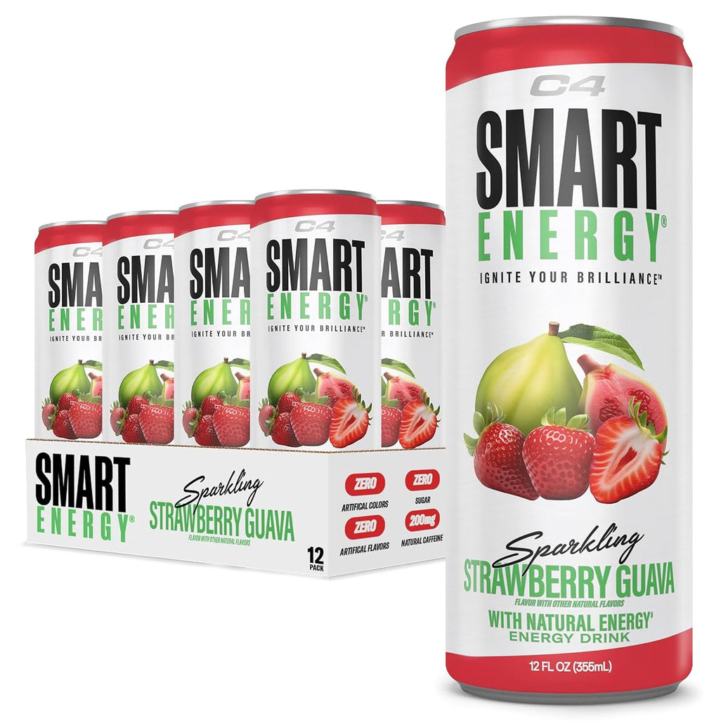 C4 SMART ENERGY 355ML SPK STRAWBERRY GUAVA X 12