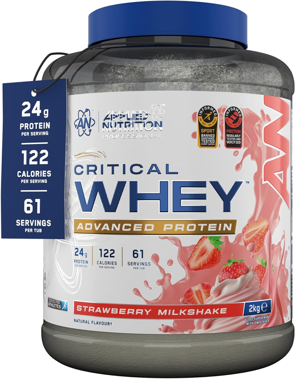 AN CRITICAL WHEY 2KG STRAWBERRY MILKSHAKE