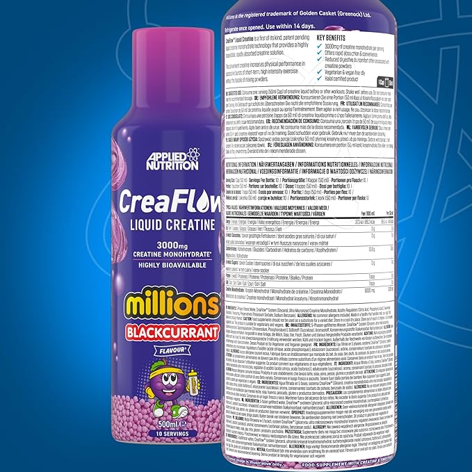 AN CREAFLOW LIQ CREATIN 500 ML MILLIONS BLACKCURRANT