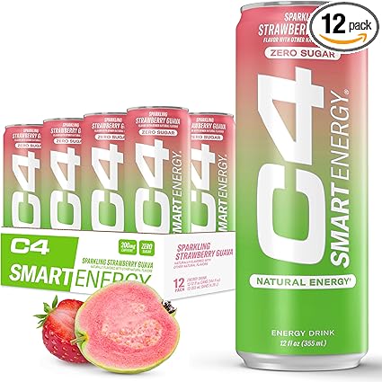 C4 SMART ENERGY 355ML SPK STRAWBERRY GUAVA X 12