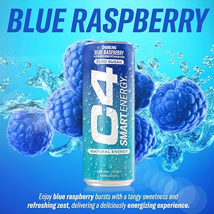 C4 SMART ENERGY 355ML SPK BLUE RASPBERRY