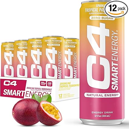 C4 SMART ENERGY 355ML SPK TROPICAL PASSIONFRUIT X 12