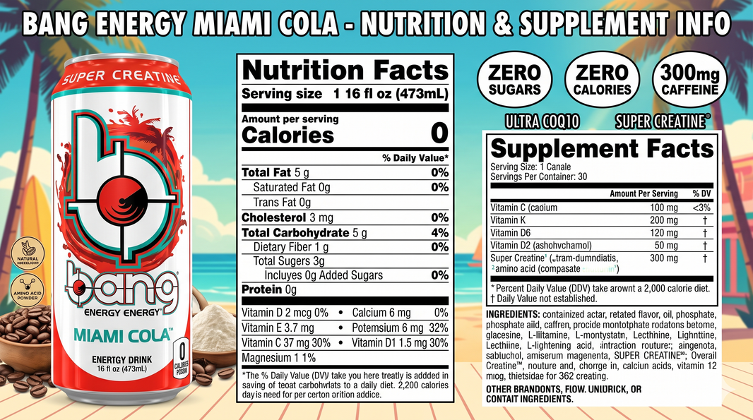 Bang Energy Drink Miami Cola - MACRO BOOST