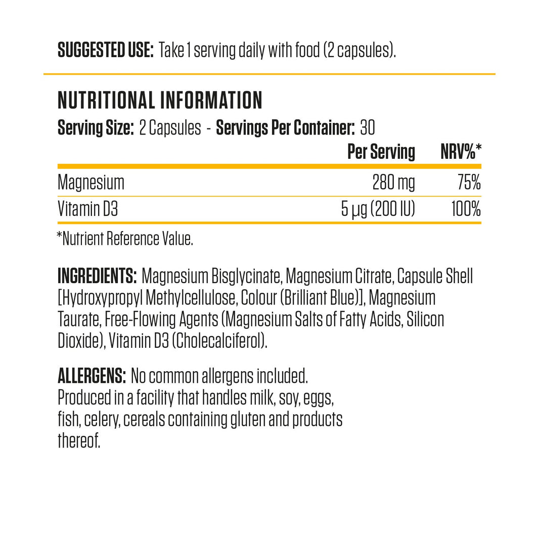 AN MAGNESIUM & VITAMIN D3 60 CAPSULES