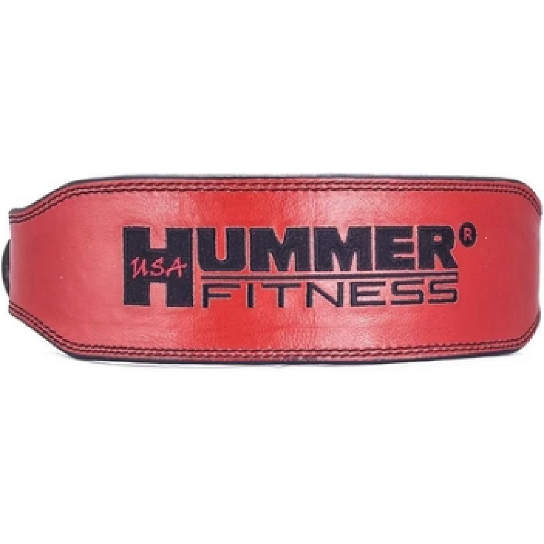 HUMMER USA Fitness 1993-01- Leather belt Red/Blk (XL)