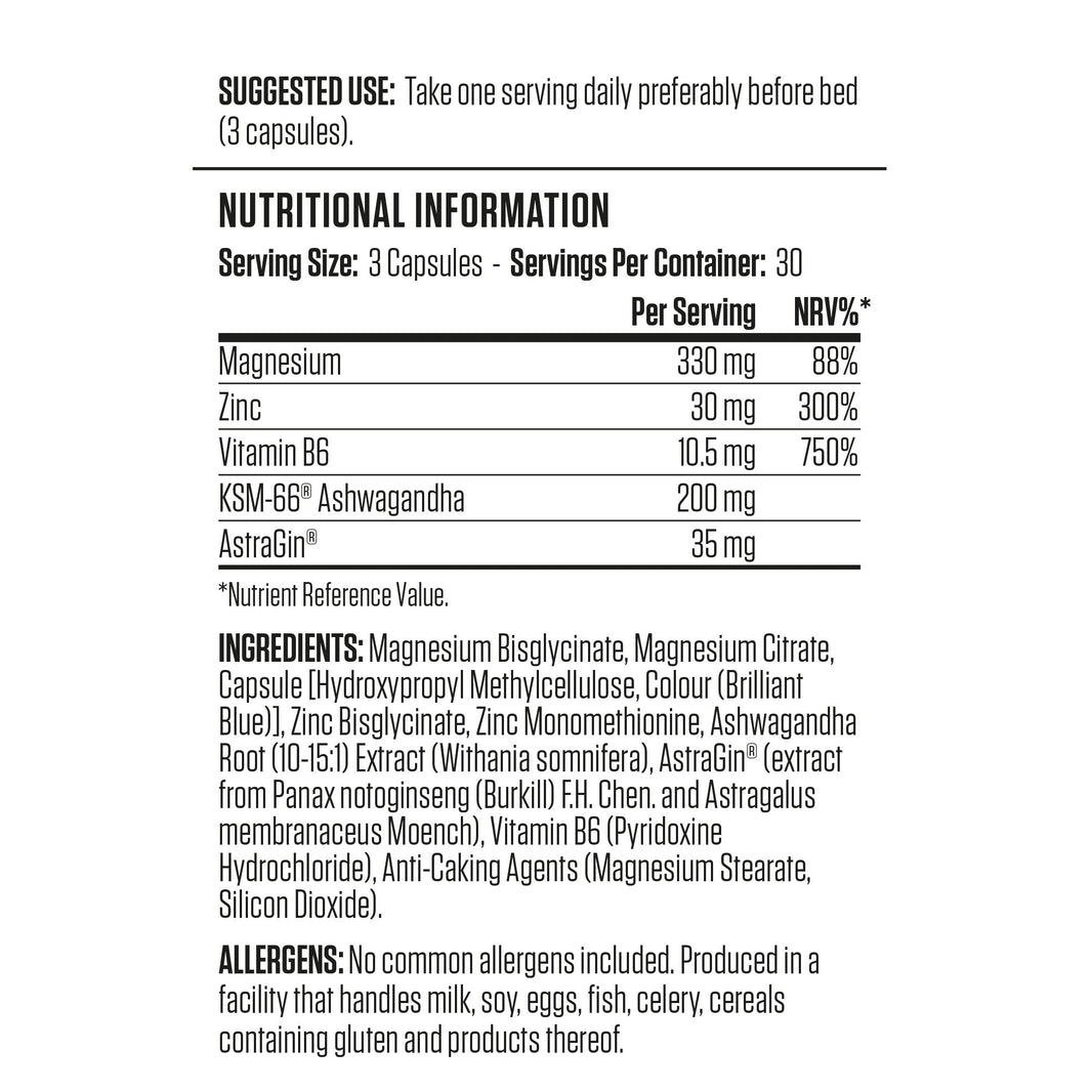 Applied Nutrition Zinc, Magnesium & Vitamins B-6, 90 Capsules