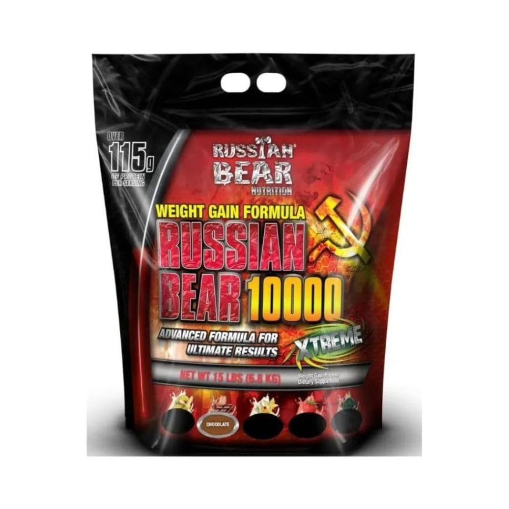 Image of Russian Bear 10000 Weight Gainer, Chocolate, 15 LB, 1860 Calories Per Serving