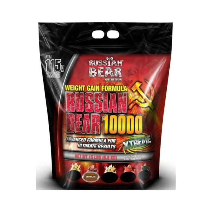Image of Russian Bear 10000 Weight Gainer, Chocolate, 15 LB, 1860 Calories Per Serving