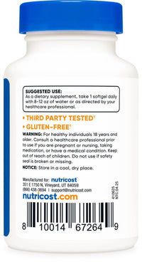 Nutricost Vitamin K2 MK-7 100mcg (240 Softgels)