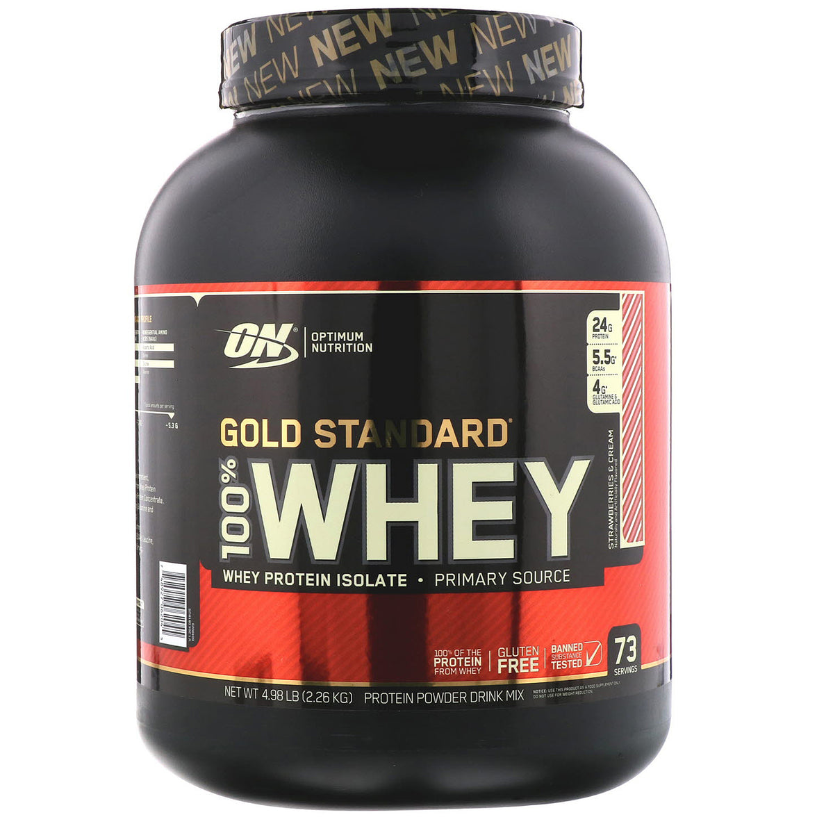 ON 100% WHEY GOLD Std 5-LB STRAWBERRY CREAM
