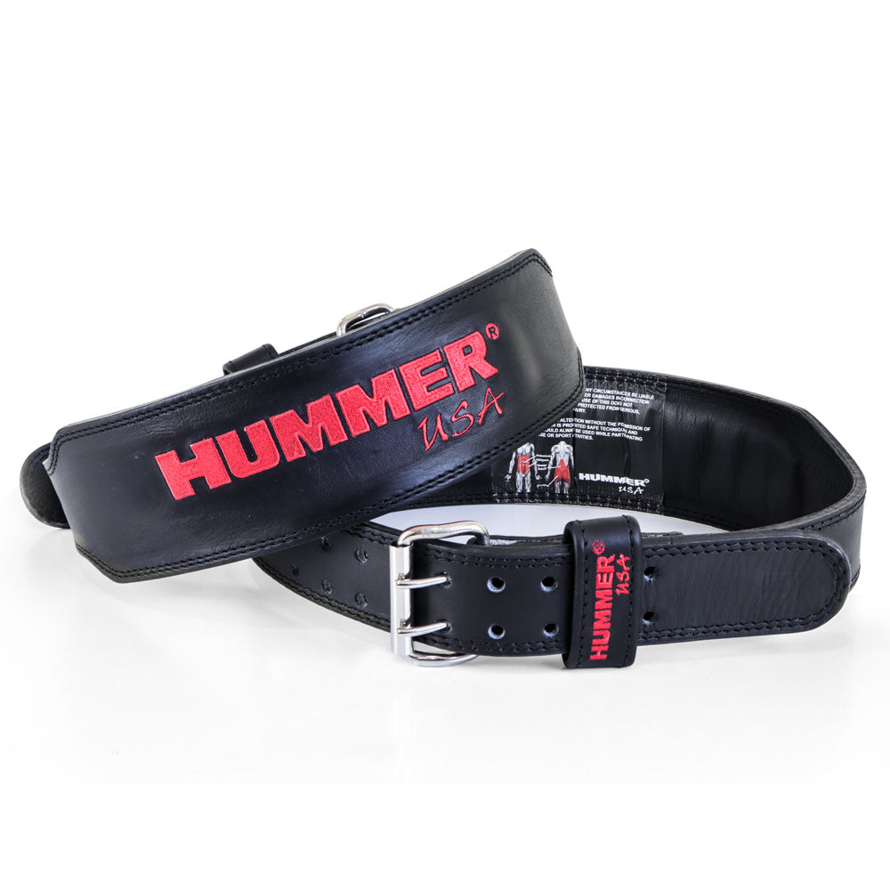 HMR USA للياقة البدنية 1993-01 حزام جلد أحمر/أسود (L)