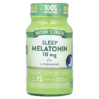 Nature's Truth Sleep Melatonin 10mg + L-Theanine (72 Tablets)