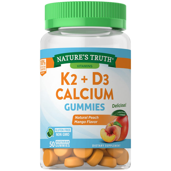 NATURÉS TRUTH فيتامين D3 + K2 علكة