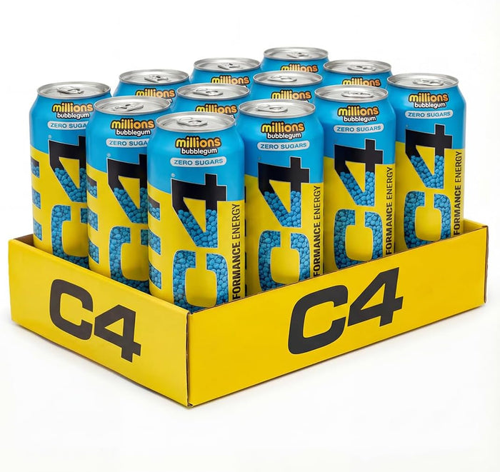 C4 ENERGY CRB MILLIONS BUBBLEGUM 500ML*12