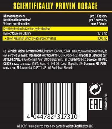 Weider Premium Creatine Hydrochloride (150 Capsules)