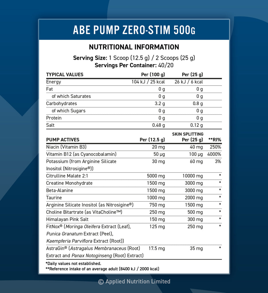 AN ABE PUMP 500GM BLUE RASPBERRY 40 SERV