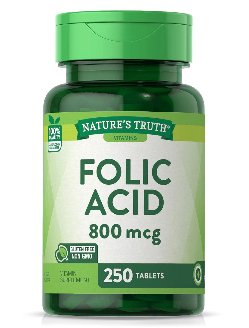 NATURES TRUTH FOLIC ACID 800MCG 250TAB