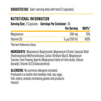 AN MAGNESIUM  & VITAMIN D3 60 CAPSULES