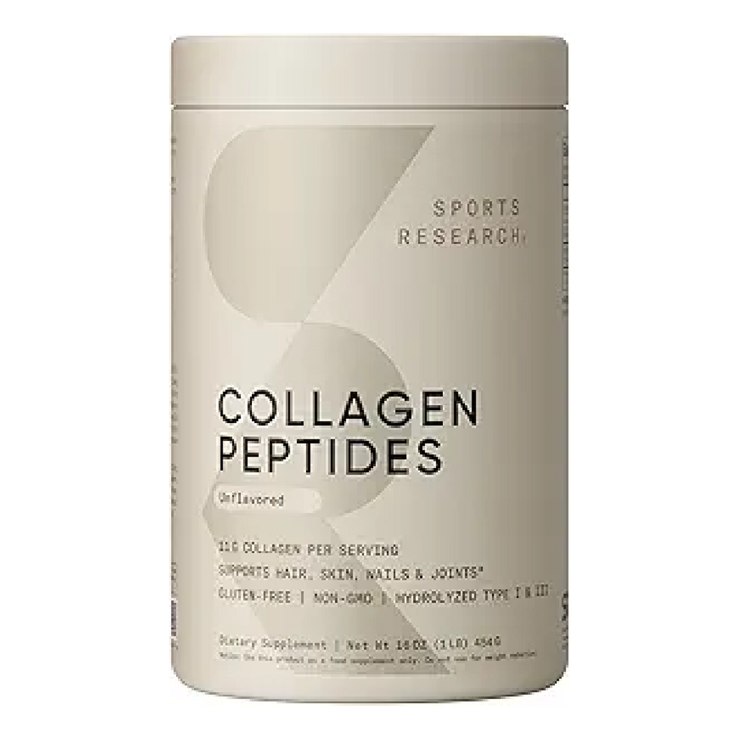 Sports Research Collagen Peptides Powder, Unflavored, Hydrolyzed Collagen