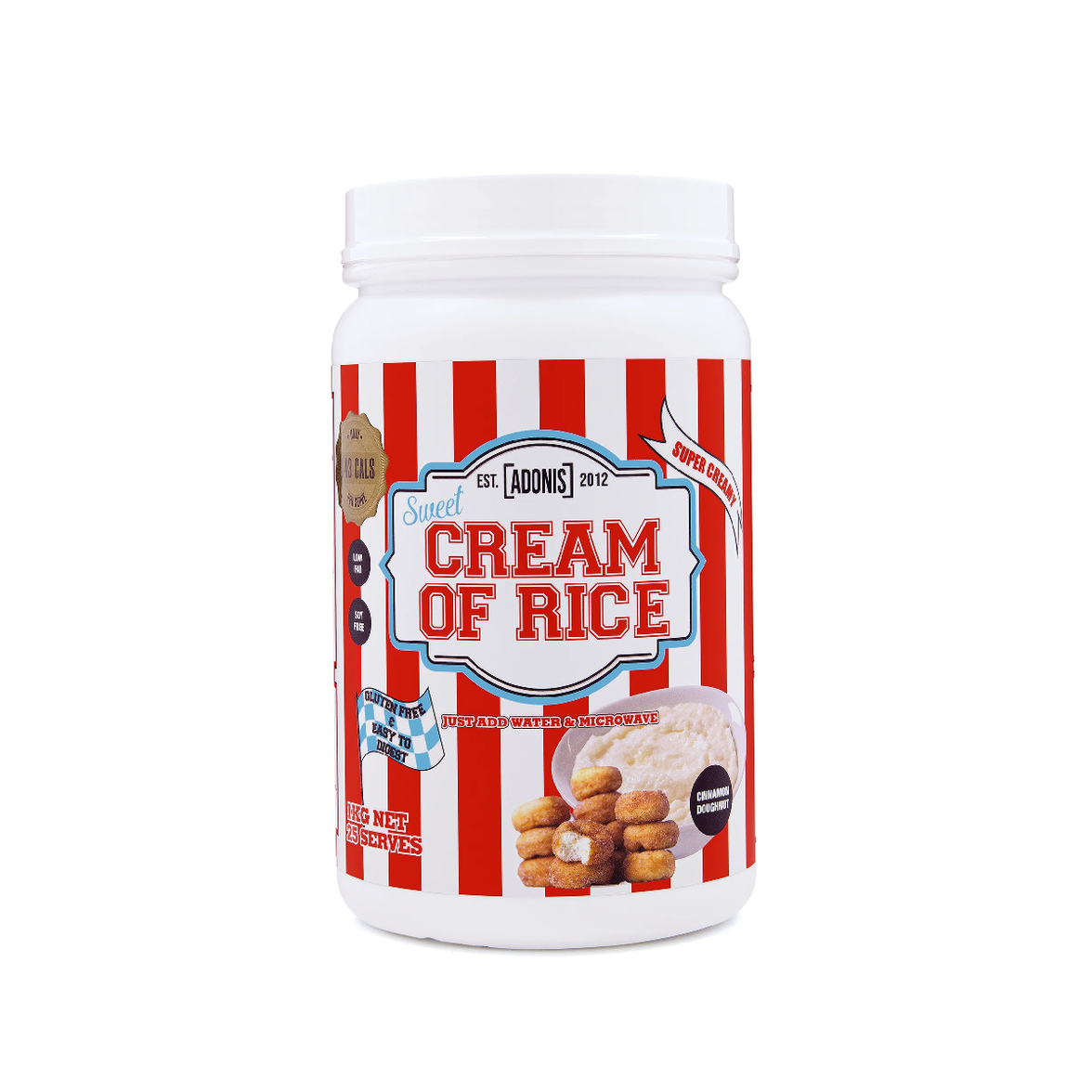 ADONIS Sweet Cream Of Rice Cinnamon Doughnut 1kg Tub