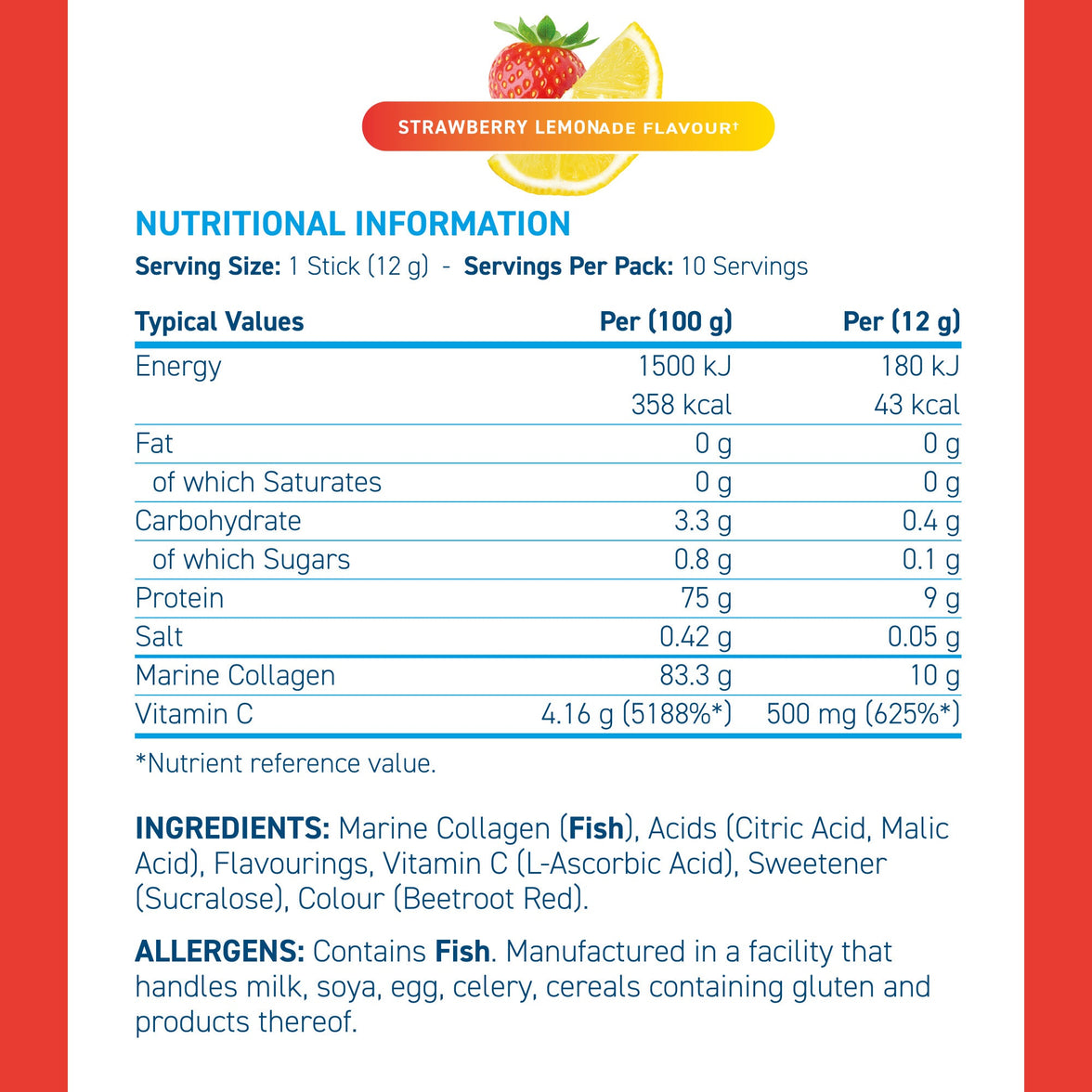 AN MARINE COLLAGEN 10 STICKS CHEERY AND APPLE FLVR