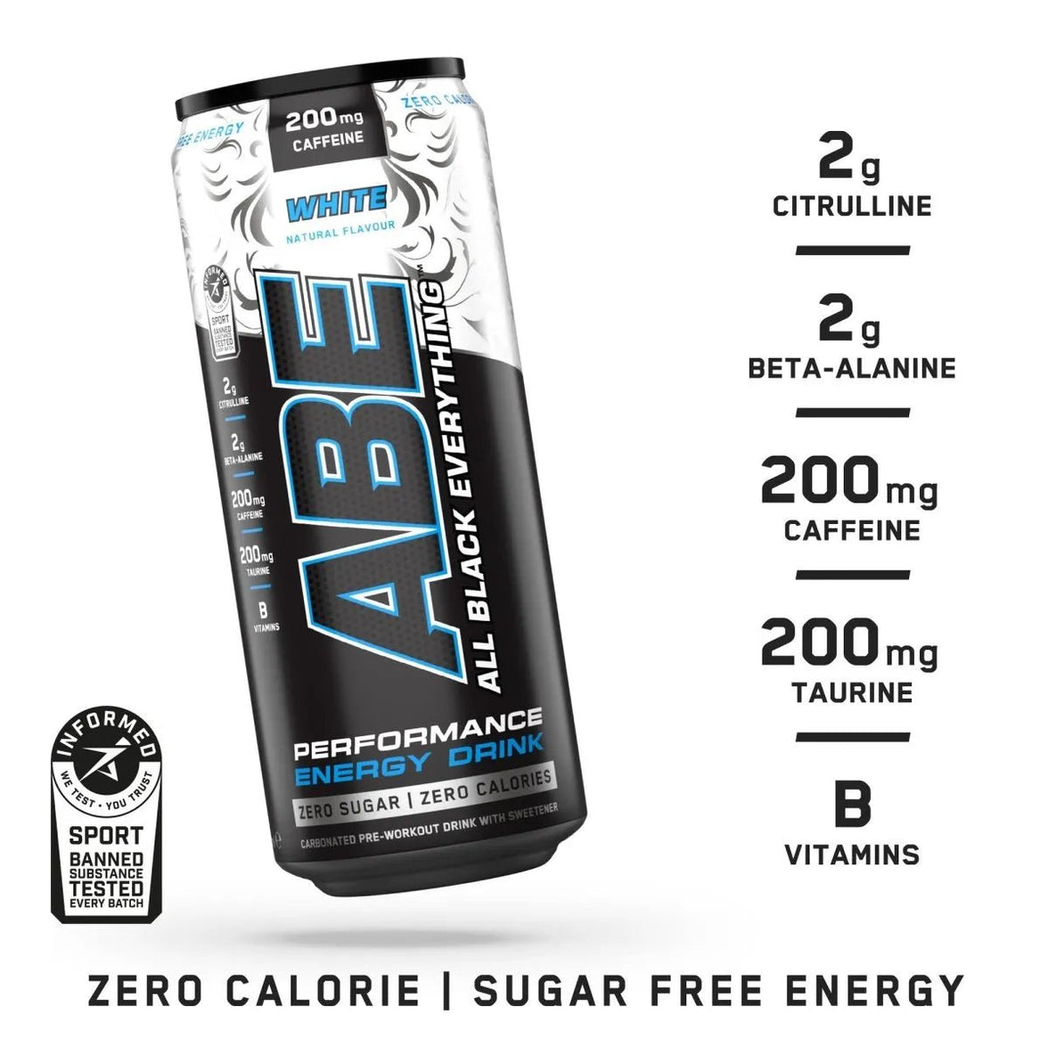 ABE Performance Energy Drink – White