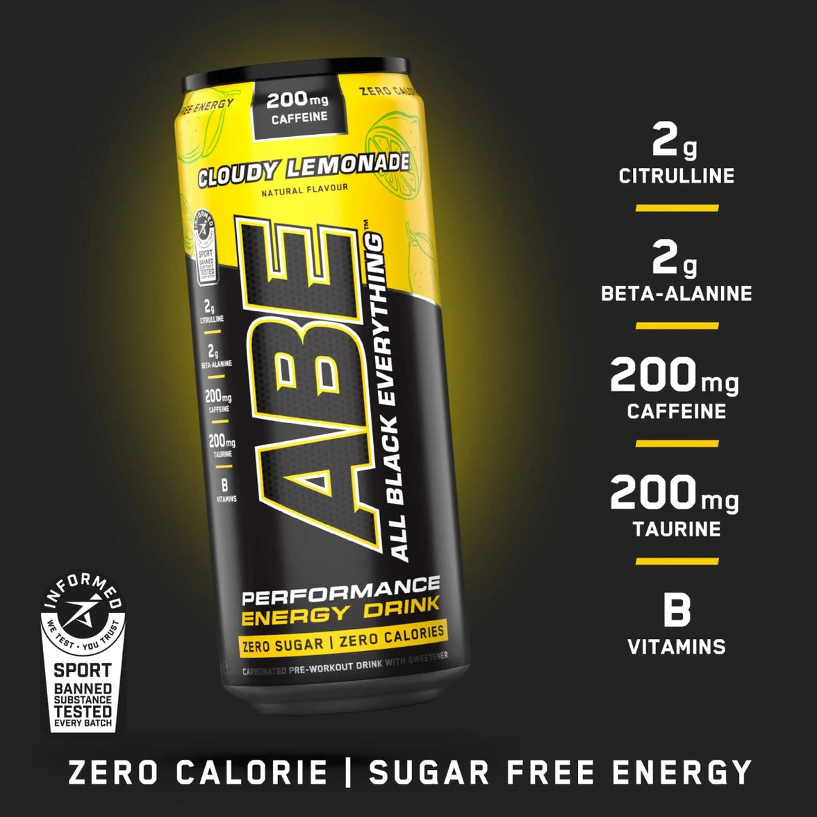 ABE Performance Energy Drink – Cloudy Lemonade