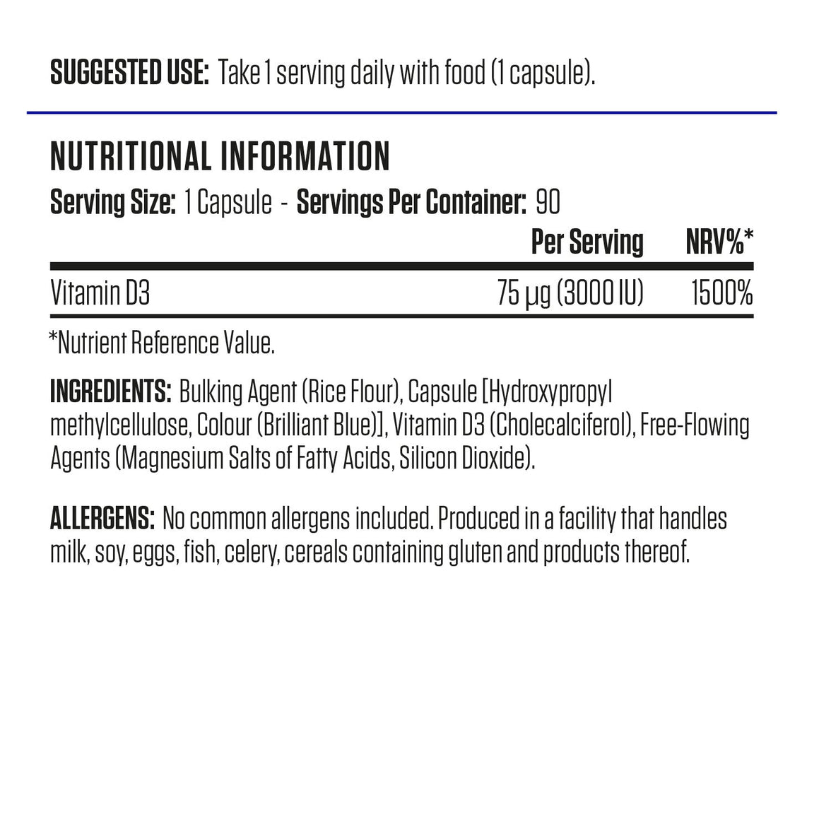 AN VITAMIN D3 - 90 VEGGIE TABLETS (NEW)