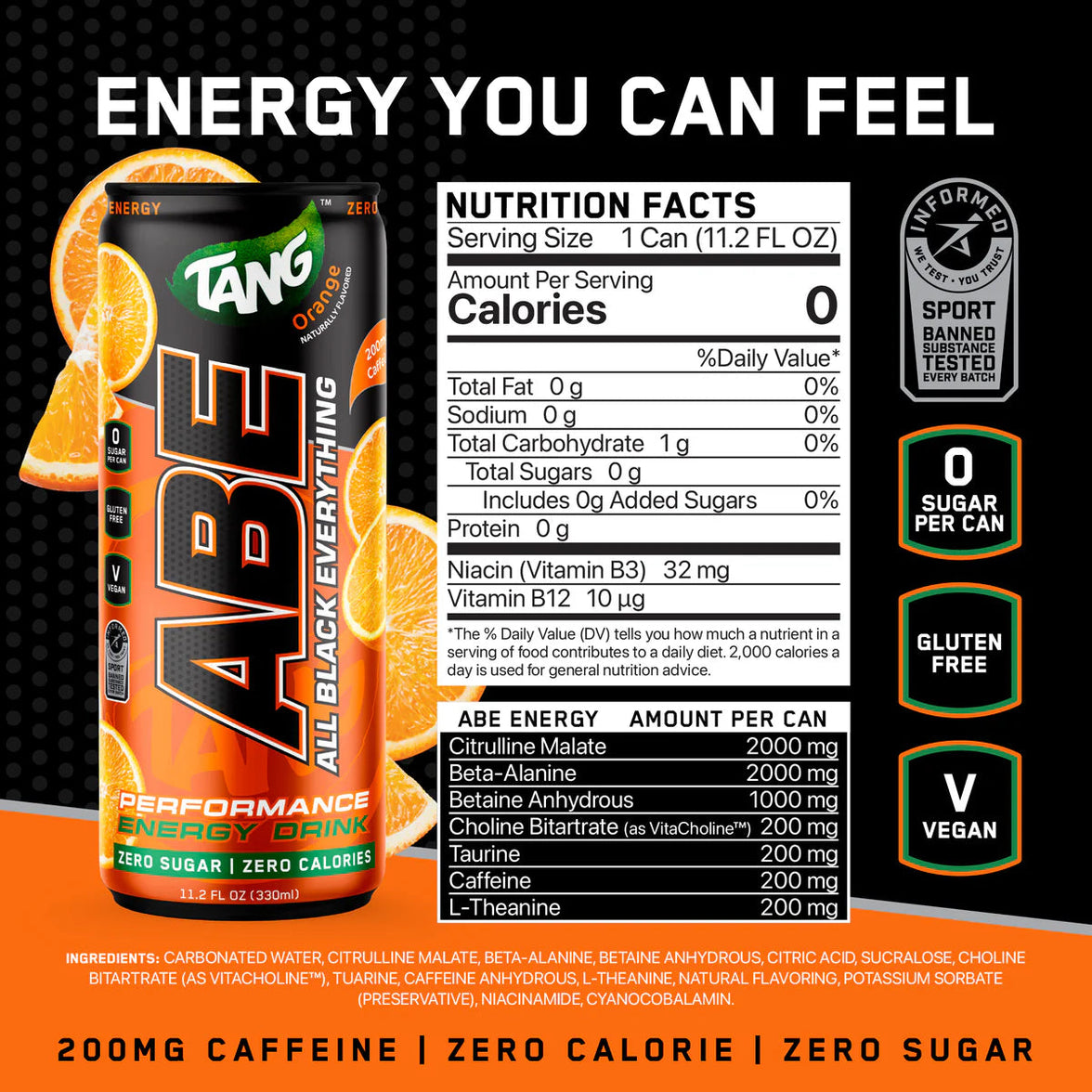 ABE Performance Energy Drink – TANG Orange