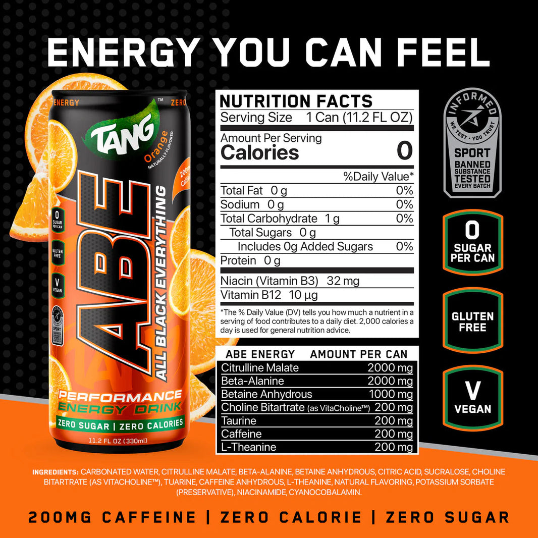 ABE Performance Energy Drink – TANG Orange